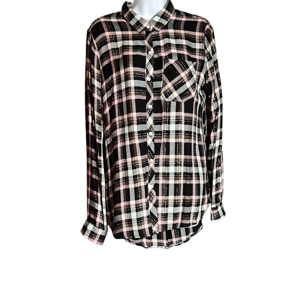 Kenneth Cole Reaction Plaid Button-Down Shirt, Size M - Picture 1 of 6